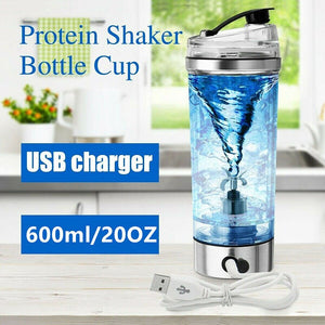 600ML Vortex Electric Protein Shaker Bottle, Milk, Juice, Coffee Blender, Smart Mixer Water Bottle